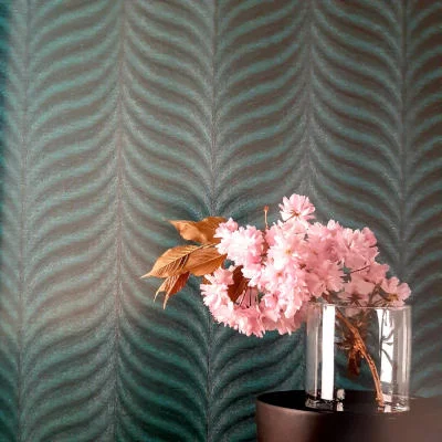 Papel tapiz con diseño en 3d y ondas