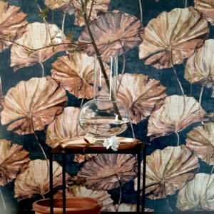 Papel tapiz con diseño de flores