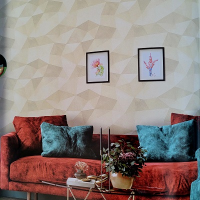 Papel tapiz con formas geométricas en 3d